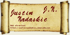 Justin Nadaškić vizit kartica